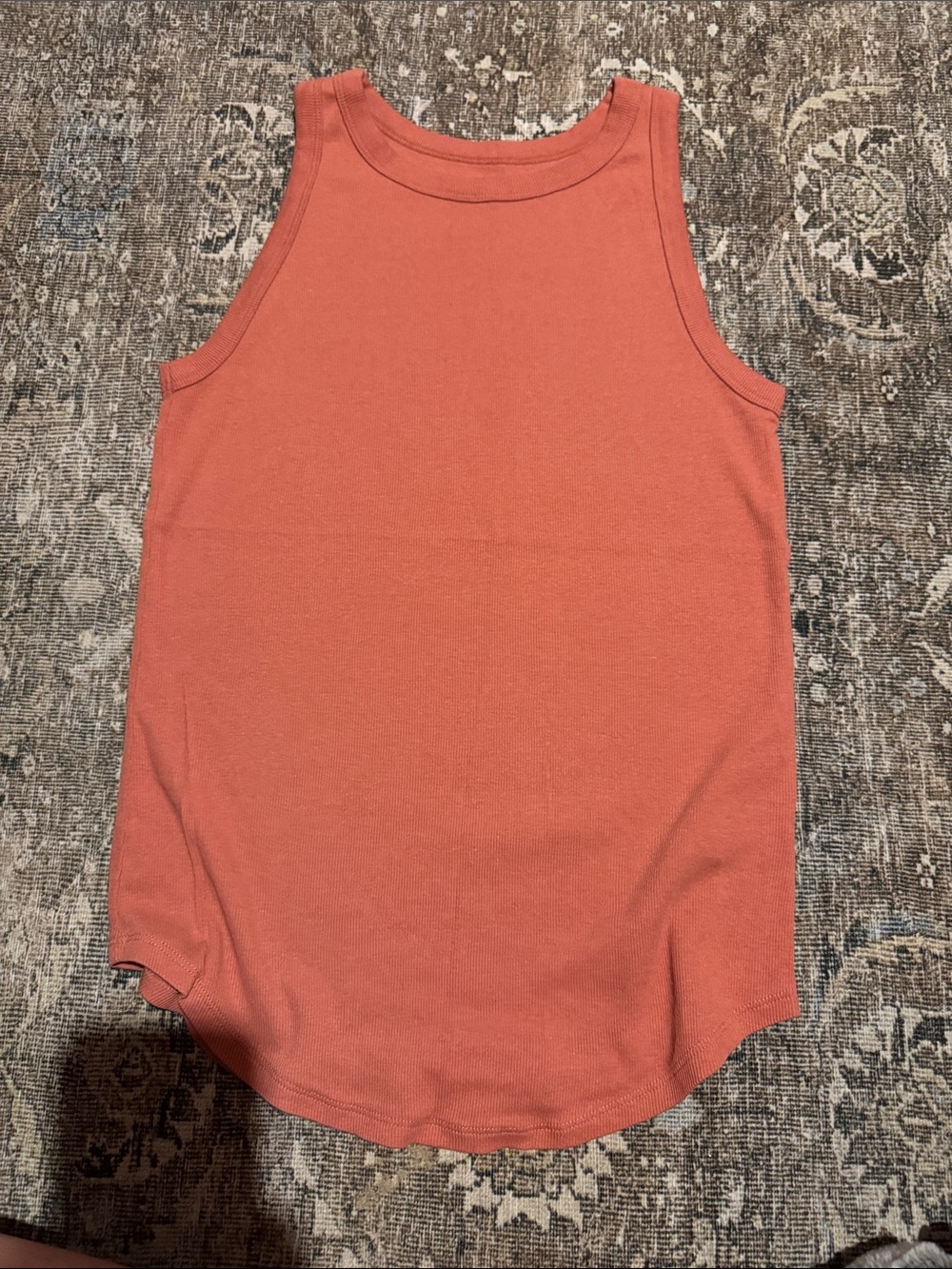 a new day Terra Cotta/Orangish Ribbed Sleeveless Tank - XL